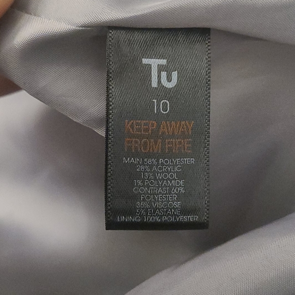 TU Branded crew neck grey coat - Picture 12 of 15